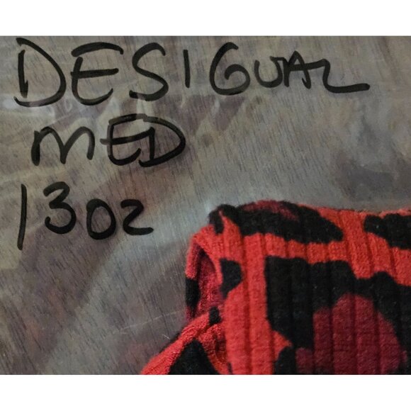 Desigual Women’s Leopard Mini Dress Red M Animal Print Whimsygoth Art-to-Wear - Picture 10 of 10